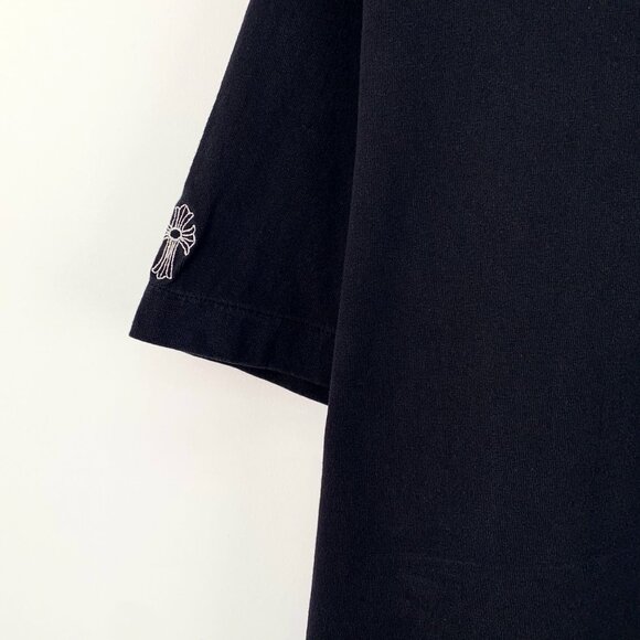 Chrome Hearts Black Sanskrit Embroidered Cotton Round-Neck Short-Sleeved T-Shirt - Picture 6 of 8
